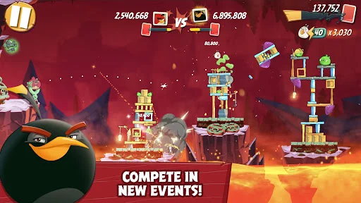 ดาวน์โหลด Angry Birds 2 ล่าสุด – เกมยิงนกถล่มหมู สนุกฟรีบนมือถือ - Screenshot 3