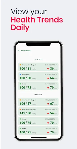 ดาวน์โหลด Blood pressure app: BP Logger ล่าสุด – ติดตามความดันโลหิตฟรี - Screenshot 8