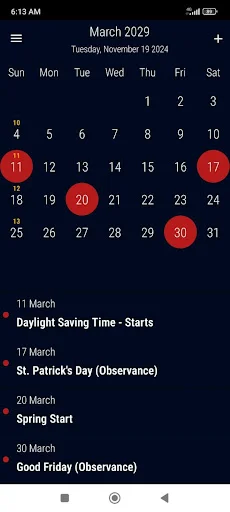 ดาวน์โหลด US Calendar 2026 ปฏิทินวันหยุดสหรัฐฯ ใช้งานง่าย ฟรี - Screenshot 20