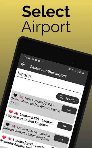 ดาวน์โหลดแอป Baltimore Airport BWI – เช็คตารางเที่ยวบินเรียลไทม์ - Screenshot 9