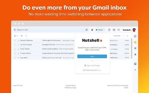 ดาวน์โหลด Nutshell CRM สำหรับ Gmail – เพิ่มประสิทธิภาพงานขายฟรี - Screenshot 1