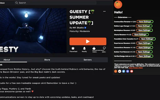 ดาวน์โหลด Efaz’s Roblox Extension ล่าสุด – ปรับแต่ง Roblox ได้ครบในที่เดียว - Screenshot 4