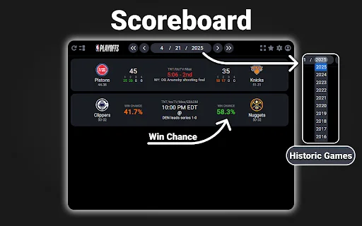 ดาวน์โหลด NBA Scoreboard ล่าสุด – ติดตามผลบาสเกตบอลสดได้ฟรี - Screenshot 1