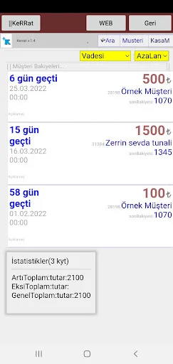 ดาวน์โหลด Kerrat – Veresiye Defteri Cari ล่าสุด – จัดการบัญชีลูกหนี้ฟรี - Screenshot 6