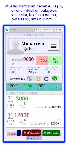 ดาวน์โหลด Kerrat – Veresiye Defteri Cari ล่าสุด – จัดการบัญชีลูกหนี้ฟรี - Screenshot 2