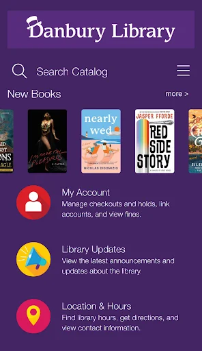 ดาวน์โหลดแอป Danbury Library ล่าสุด – จัดการหนังสือและบริการห้องสมุดฟรี - Screenshot 1
