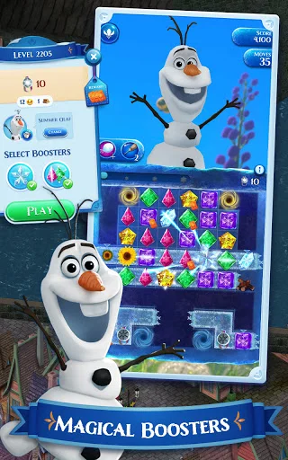ดาวน์โหลด Disney Frozen Free Fall เกมพัซเซิลสุดสนุก ล่าสุดฟรี - Screenshot 5