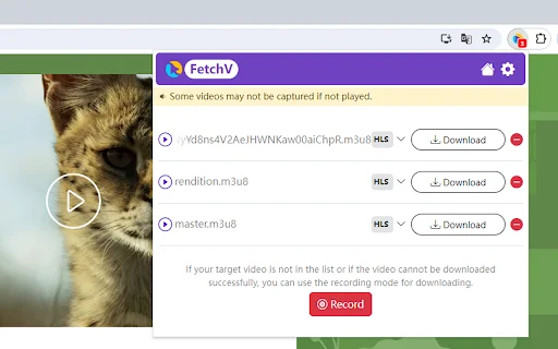 ดาวน์โหลด FetchV – โปรแกรมดาวน์โหลดวิดีโอ m3u8 และ HLS ที่เร็วที่สุด - Screenshot 1