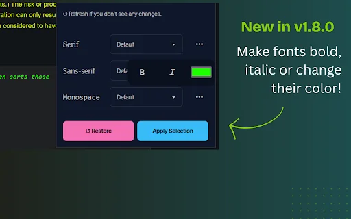 ดาวน์โหลด Fontonic – เปลี่ยนฟอนต์เว็บไซต์ง่ายๆ ด้วยฟอนต์ในเครื่องคุณ - Screenshot 3