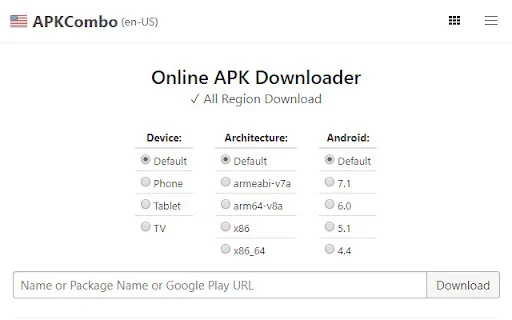 ดาวน์โหลด APKCombo Downloader ล่าสุด – โหลดแอปและเกม Android ฟรี - Screenshot 1