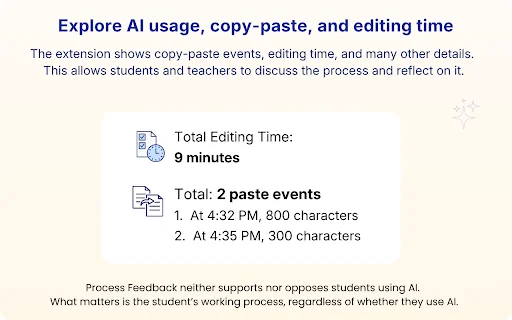 ดาวน์โหลด Process Feedback for Google Docs ล่าสุด – ตัวช่วยเช็คประวัติการเขียนฟรี - Screenshot 3