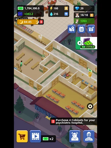 ดาวน์โหลด IDLE MAD HOUSE TYCOON ล่าสุด – เกมบริหารโรงพยาบาลสุดป่วน โหลดฟรี - Screenshot 21