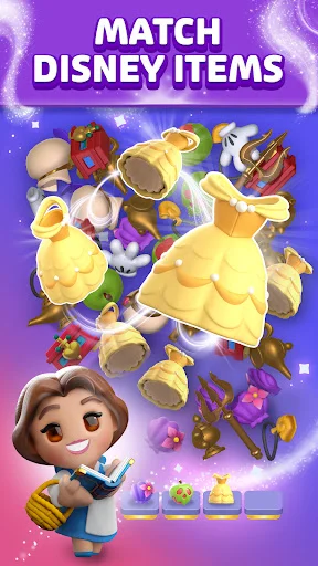 ดาวน์โหลด Disney Magic Match 3D ล่าสุด – เกมพัซเซิลดิสนีย์สุดสนุก ฟรี - Screenshot 1