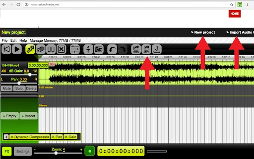 ดาวน์โหลด AudioStudio โปรแกรมตัดต่อเสียงออนไลน์ ใช้งานง่าย ฟรี - Screenshot 2