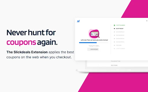 ดาวน์โหลด Slickdeals ส่วนขยายช่วยประหยัดเงิน – ค้นหาคูปองส่วนลดอัตโนมัติ - Screenshot 1