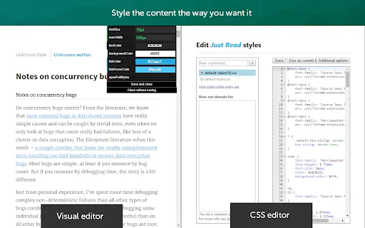 Just Read: ส่วนขยายอ่านบทความสะอาดตา ปรับแต่งได้ตามใจ – ดาวน์โหลดฟรี - Screenshot 2