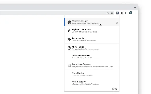 ดาวน์โหลด Plugins สำหรับ Chrome – จัดการส่วนขยายและตรวจสอบความปลอดภัยฟรี - Screenshot 1