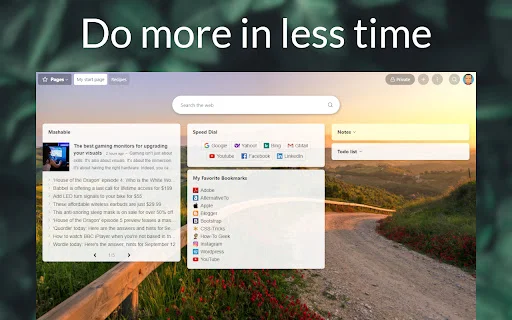 ดาวน์โหลด New tab page by start.me ฟรี – จัดระเบียบหน้าแท็บใหม่ให้เป็นแดชบอร์ดส่วนตัว - Screenshot 2