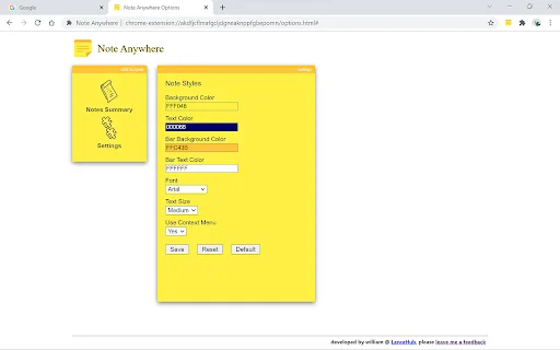 ดาวน์โหลด Note Anywhere – จดบันทึกบนทุกหน้าเว็บได้ทันที ฟรี! - Screenshot 4