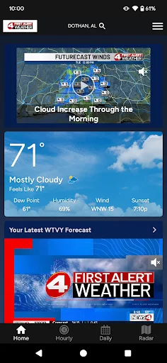ดาวน์โหลด WTVY-TV 4 First Alert Weather – พยากรณ์อากาศแม่นยำ - Screenshot 1