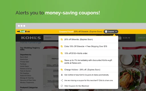 ดาวน์โหลด PriceBlink ส่วนขยายเปรียบเทียบราคาและคูปองส่วนลดที่ดีที่สุด - Screenshot 2