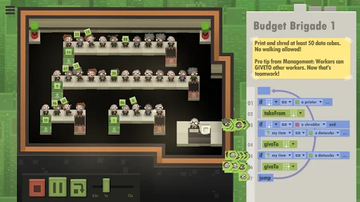 ดาวน์โหลด 7 Billion Humans สำหรับ Android – เกมฝึกเขียนโปรแกรมสุดท้าทาย - Screenshot 23