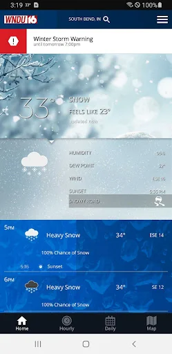 ดาวน์โหลดแอป WNDU First Alert Weather – พยากรณ์อากาศแม่นยำล่าสุด - Screenshot 1