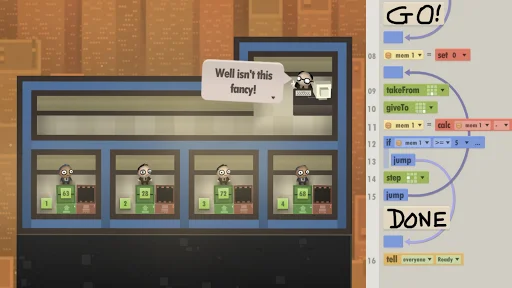ดาวน์โหลด 7 Billion Humans สำหรับ Android – เกมฝึกเขียนโปรแกรมสุดท้าทาย - Screenshot 6
