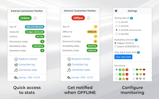 Internet Connection Monitor: ตรวจสอบสถานะเน็ตและบันทึกข้อมูลแบบเรียลไทม์ - Screenshot 2