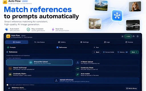 ดาวน์โหลด Auto Flow ล่าสุด – ตัวช่วยจัดการคิวสร้างรูปภาพและวิดีโอบน Google Flow - Screenshot 4