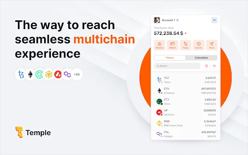 ดาวน์โหลด Temple Wallet ล่าสุด – กระเป๋าเงิน Tezos และ EVM ที่ปลอดภัย - Screenshot 1
