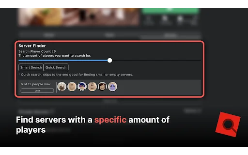 ดาวน์โหลด Roblox Server Finder ล่าสุด – ค้นหาเซิร์ฟเวอร์ที่คุณต้องการได้ฟรี - Screenshot 1