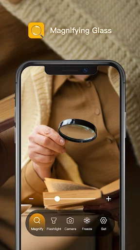 ดาวน์โหลด Magnifying Glass + Flashlight ล่าสุด – แว่นขยายพร้อมไฟฉายฟรี - Screenshot 1